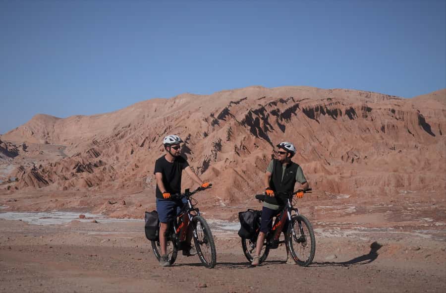 From San Pedro de Atacama: Moon Valley E-Bike Tour - From your hotel to the bike headquarters