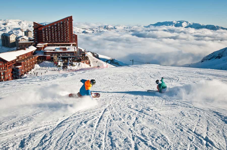 From Santiago: Farellones Park Resort Entry & Ski Classes - First stop at Farellones Town