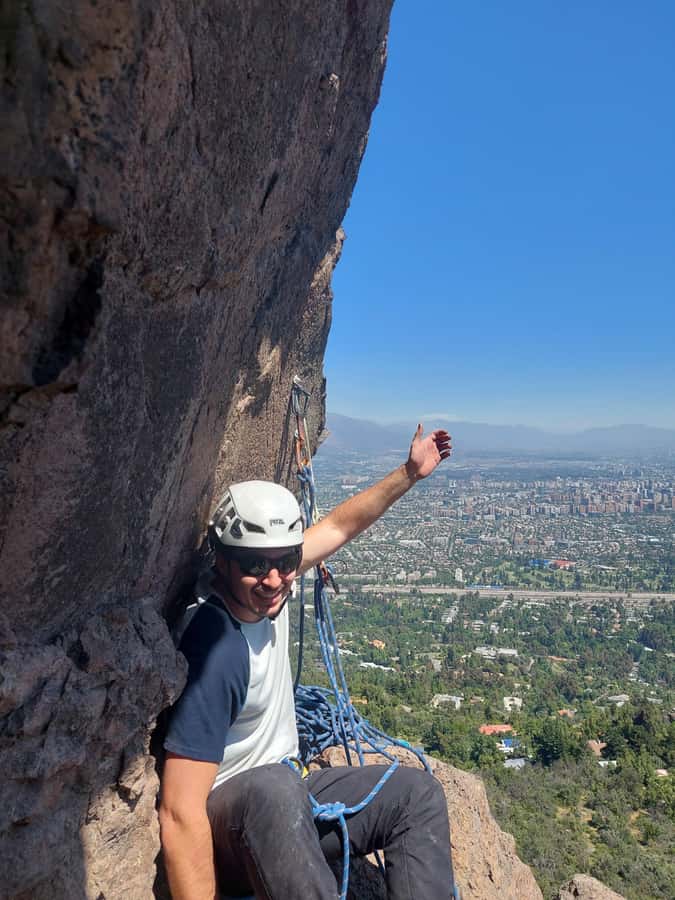 Full-Day Rock Climbing Adventure in the Andes near Santiago - Lunch with a mountain view