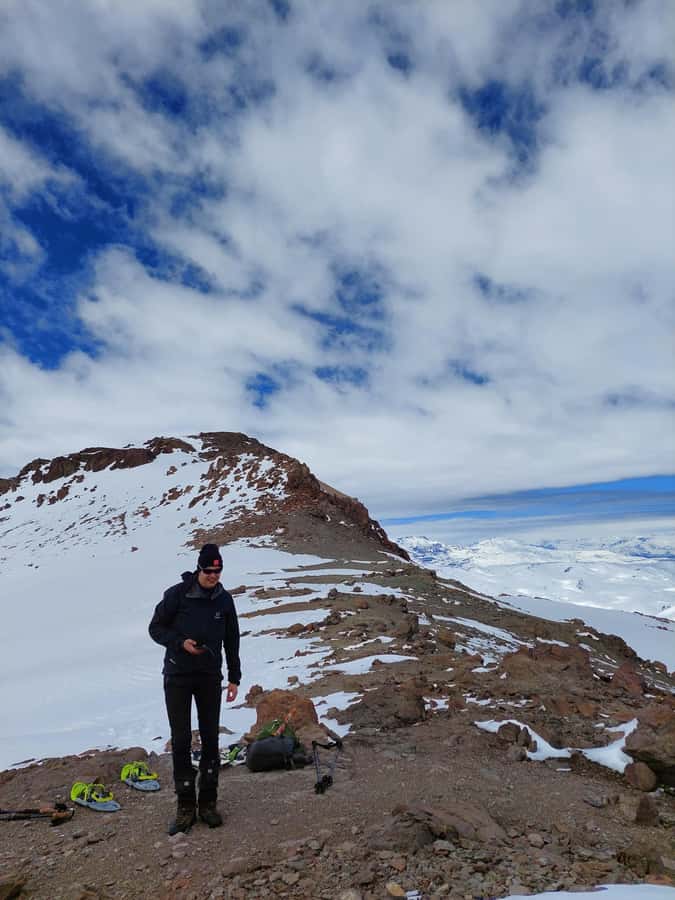 Full-Day Trek to Cerro El Pintor from Santiago - Cerro El Plomo comes into view