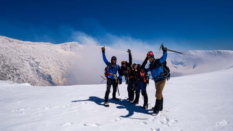 Pucón: Ascent to Villarrica Volcano - The crater at 2,848 meters