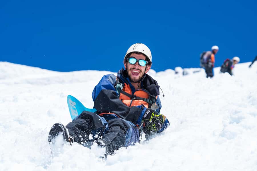 Pucón: Ascent to Villarrica Volcano - Sliding down instead of simply walking down