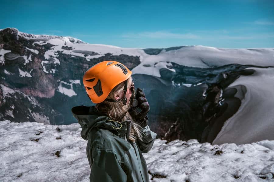 Pucón: Villarrica Volcano Climb - The snow-slide descent