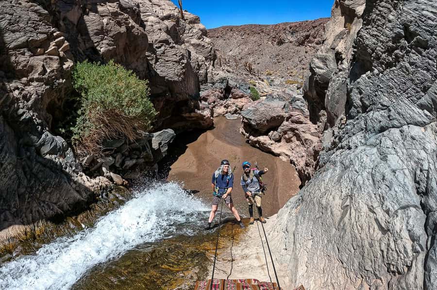 San Pedro de Atacama: Desert Tour with Canyoning & Trekking - Four rappels through waterfalls and rock