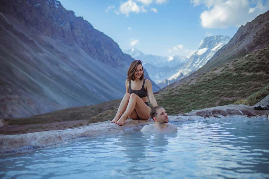 Santiago: Cajón del Maipo Hot Springs & Chilean Barbecue - Chocolate, river views, and the Veil of the Bride
