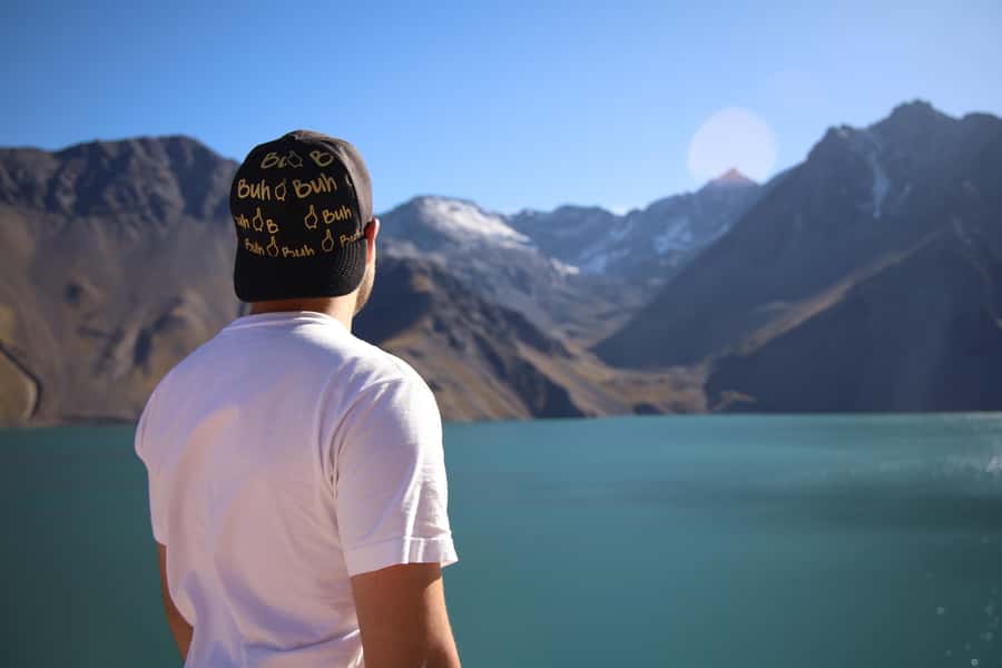 Santiago: Full day Embalse del Yeso, Casa de Chocolate, picnic & Hot Springs - Embalse del Yeso and the mountain viewpoint