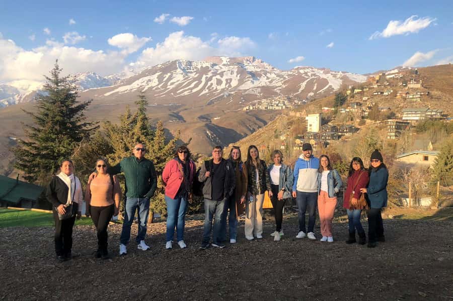 Sunset over the Andes Mountains - Farellones brings the village atmosphere
